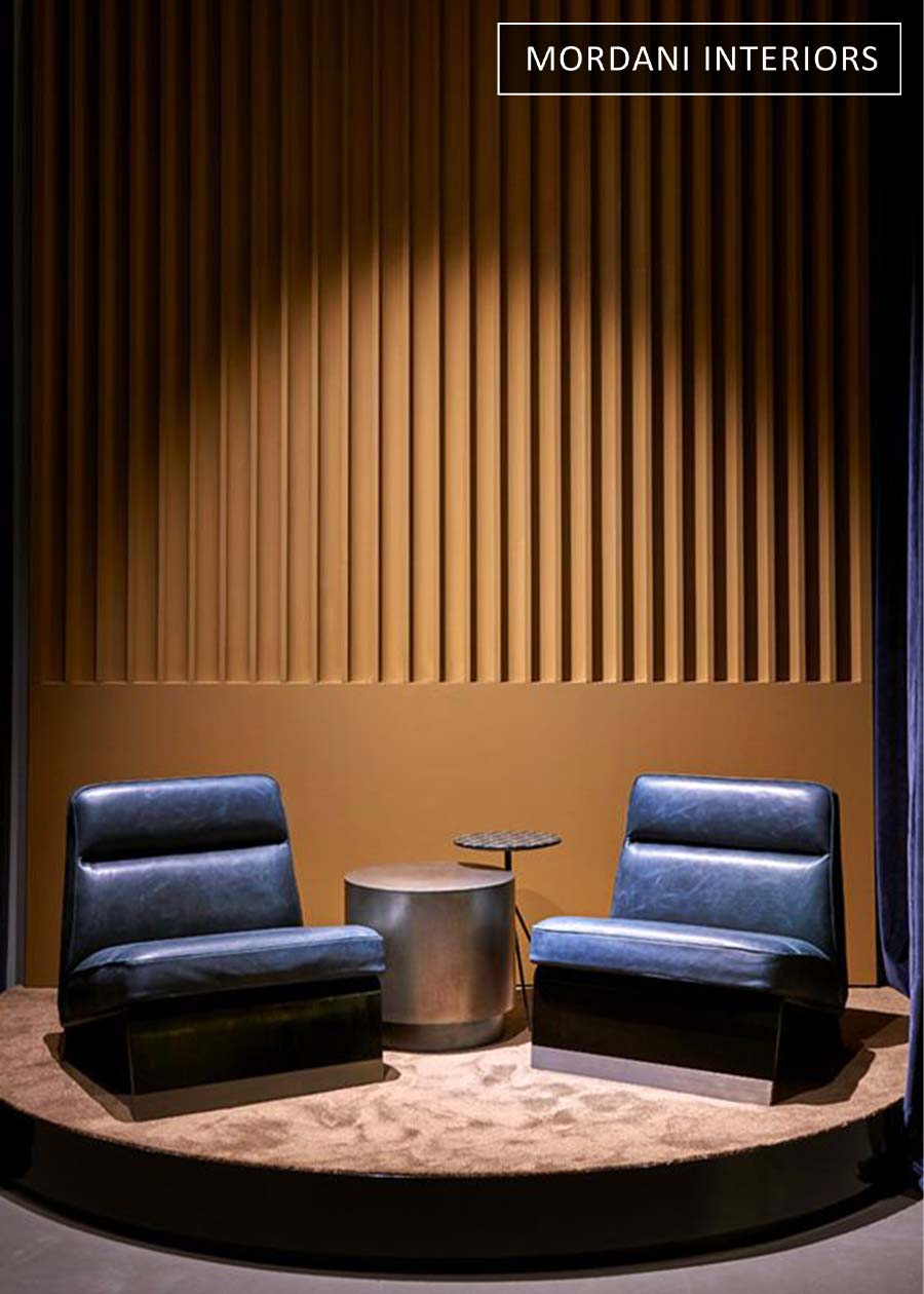 Sapphire Blue Faux Leather Upholstery